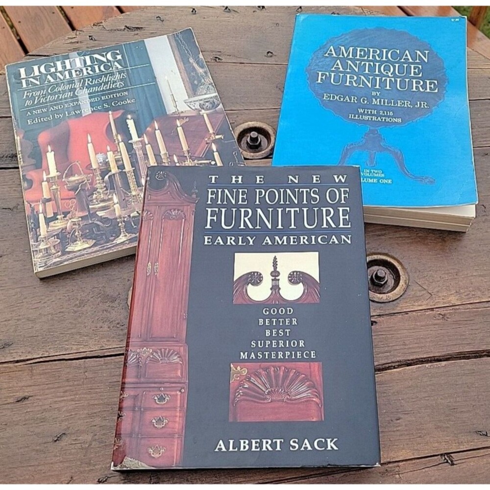 Books Antique American Furniture and Lighting Sack, Cooke, Miller Lot of 3